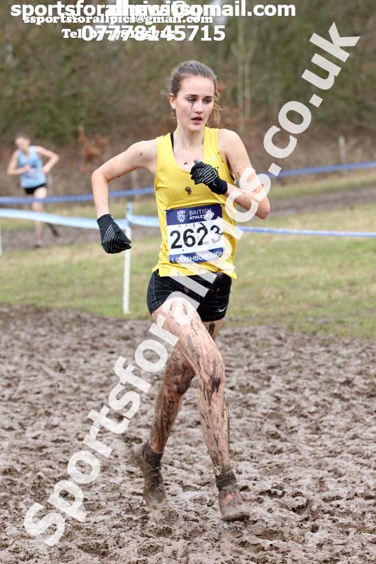 Womens under-20s 2018 British Inter Counties Cross Country Champs., Prestwold Hall, Loughborough. Photo: David T. Hewitson/Sports for All Pics